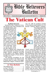 Bible Believers' Bulletin the Vatican Cult