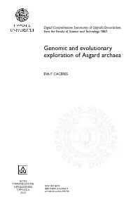 Genomic and Evolutionary Exploration of Asgard Archaea