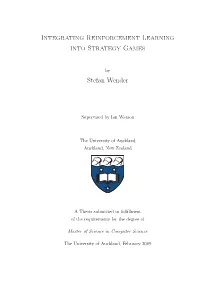 Integrating Reinforcement Learning Into Strategy Games