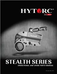 Stealth Series Operational and Spare Parts Manual