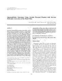 Supramalleolar Osteotomy Using Circular External Fixation with Six-Axis Deformity Correction of the Distal Tibia