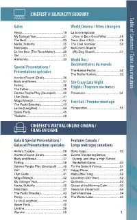 Table of Contents / Table Des Matières