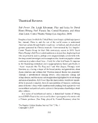 Theatrical Reviews Section