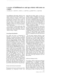 V Review of Bufflehead Sex and Age Criteria with Notes on Weights :HARLES J