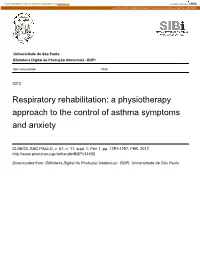 A Physiotherapy Approach to the Control of Asthma Symptoms and Anxiety