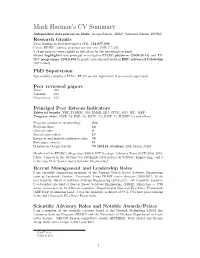 Mark Harman's CV Summary