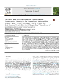 Saurischian Track Assemblages from the Lower Cretaceous Shenhuangshan Formation in the Yuanma Basin, Southern China