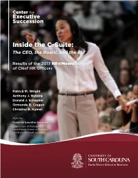 Inside the C-Suite: the CEO, the Board, and the ELT