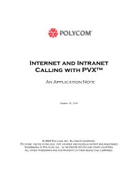 Internet and Intranet Calling with Polycom