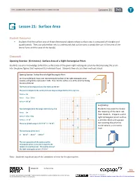 Lesson 21: Surface Area