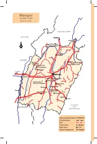 Manipur Tourist Map Not to Scale