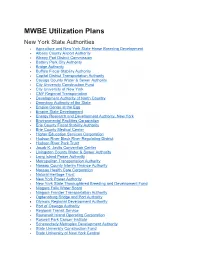 MWBE Utilization Plans