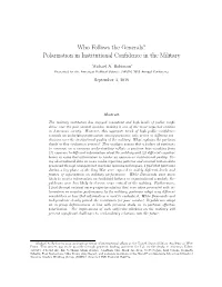 Polarization in Institutional Confidence in the Military