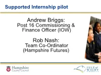 Supported Internship Pilot