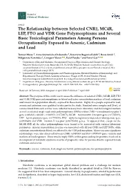 The Relationship Between Selected CNR1, MC4R, LEP, FTO and VDR