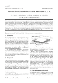 Uncooled Microbolometer Detector: Recent Developments at ULIS