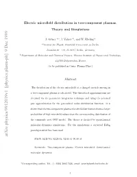 Electric Microfield Distribution in Two-Component Plasmas. Theory