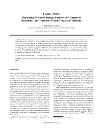 Exploring Potential Energy Surfaces for Chemical Reactions: an Overview of Some Practical Methods