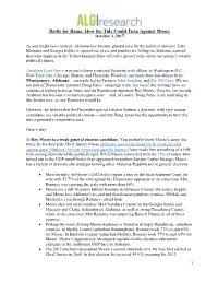 How the Tide Could Turn Against Moore October 3, 2017