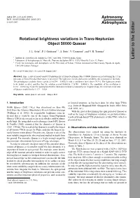 Rotational Brightness Variations in Trans-Neptunian Object 50000