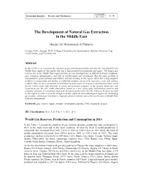 The Development of Natural Gas Extraction in the Middle East