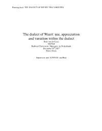 The Dialect of Weert: Two Varieties