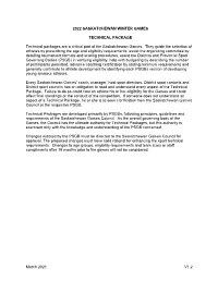 2022 SWG Curling Technical Package