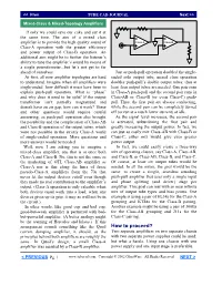 Mixed Classes Amplifiers