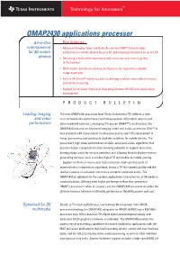 OMAP2430 Applications Processor