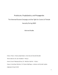Prostitutes, Prophylactics, and Propaganda
