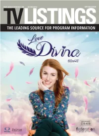 TVLISTINGS the LEADING SOURCE for PROGRAM INFORMATION *LIST 1016 LIS 1006 LISTINGS 9/29/16 4:52 PM Page 2