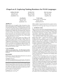 Chapel-On-X: Exploring Tasking Runtimes for PGAS Languages