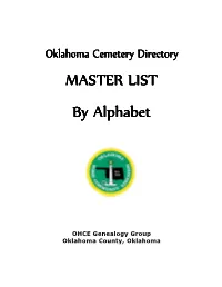 MASTER LIST MASTER LIST by Alphabet
