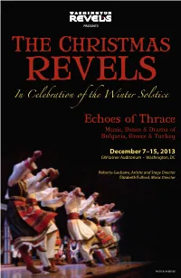 Read This Year's Christmas Revels Program Notes