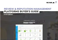 Review & Reputation Management Platforms