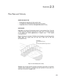 Exercise 2-3 Flow Rate and Velocity