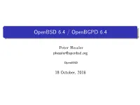 Openbsd 6.4 / Openbgpd 6.4
