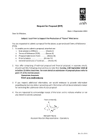 Request for Proposal (RFP)