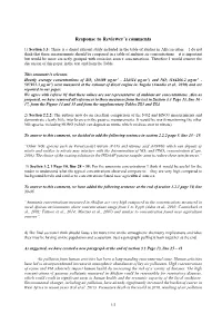 Response to Reviewer's Comments