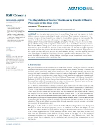 The Regulation of Sea Ice Thickness by Double‐Diffusive Processes in the Ross Gyre