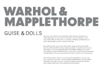 Warhol Mapplethorpe Labels.Pdf