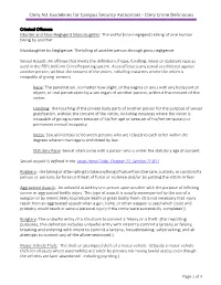 Clery Act Guidelines for Campus Security Authorities - Clery Crime Definitions
