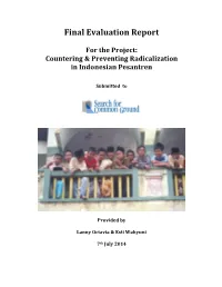 Final Evaluation Report for the Project