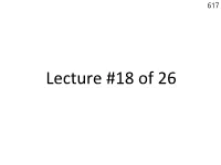 Lecture Notes 18