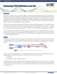 Measuring OTDR Reflectance and ORL