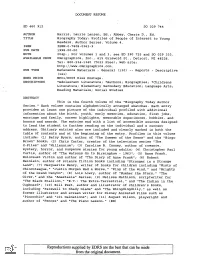 Reproductions Supplied by EDRS Are the Best That Can Be Made from the Original Document