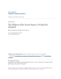 The Helpers of the Secret Annex: a Guide for Students