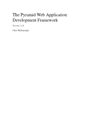 The Pyramid Web Application Development Framework Version 1.4.9
