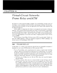 Virtual-Circuit Networks: Frame Relay Andatm