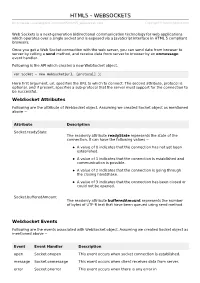 HTML5 Websockets